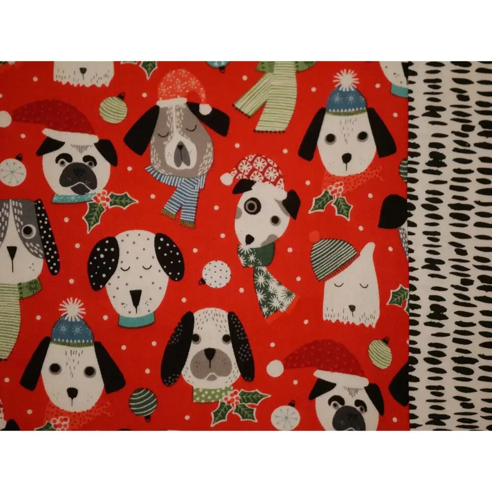 Handmade Santa Paws Pillowcases, Christmas Puppies, Standard Size